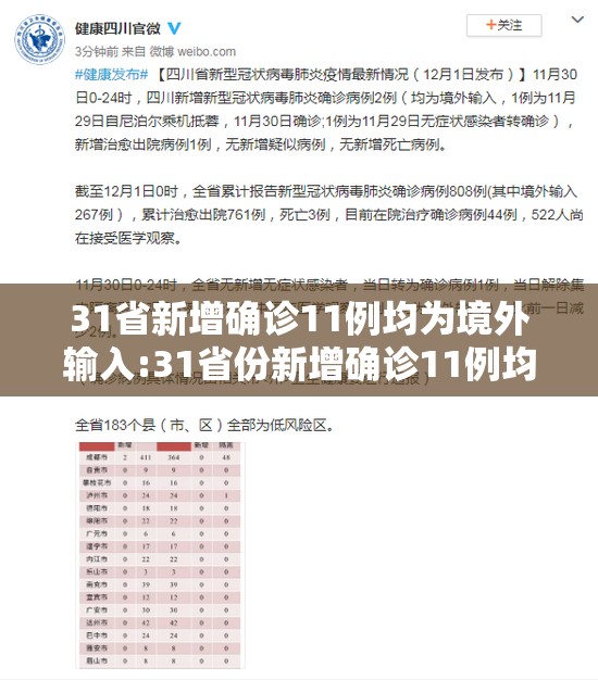 31省新增确诊11例均为境外输入:31省份新增确诊11例均为境外输入病例 31省新增确诊11例均为境外输入:31省份新增确诊11例均为境外输入病例