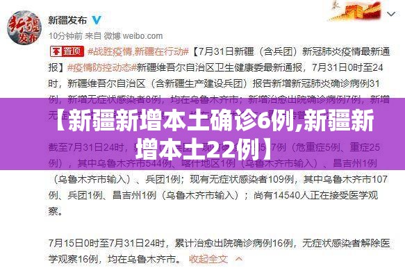 【新疆新增本土确诊6例,新疆新增本土22例】 【新疆新增本土确诊6例,新疆新增本土22例】