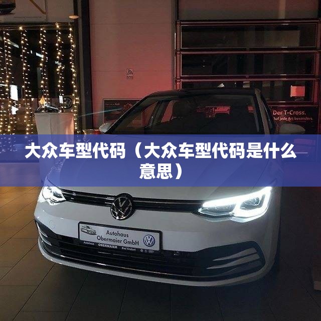大众车型代码(大众车型代码是什么意思) 大众车型代码(大众车型代码是什么意思)
