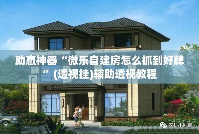 助赢神器“微乐自建房怎么抓到好牌”(透视挂)辅助透视教程