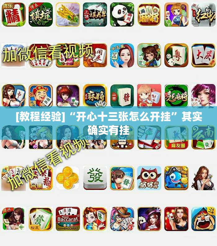[教程经验]“开心十三张怎么开挂”其实确实有挂