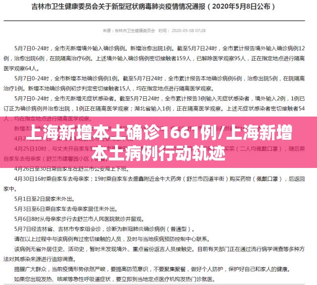 上海新增本土确诊1661例/上海新增本土病例行动轨迹 上海新增本土确诊1661例/上海新增本土病例行动轨迹