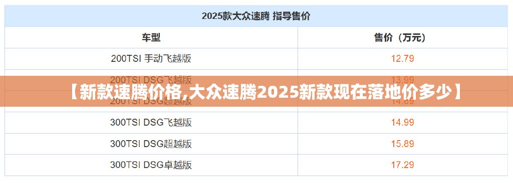 【新款速腾价格,大众速腾2025新款现在落地价多少】 【新款速腾价格,大众速腾2025新款现在落地价多少】