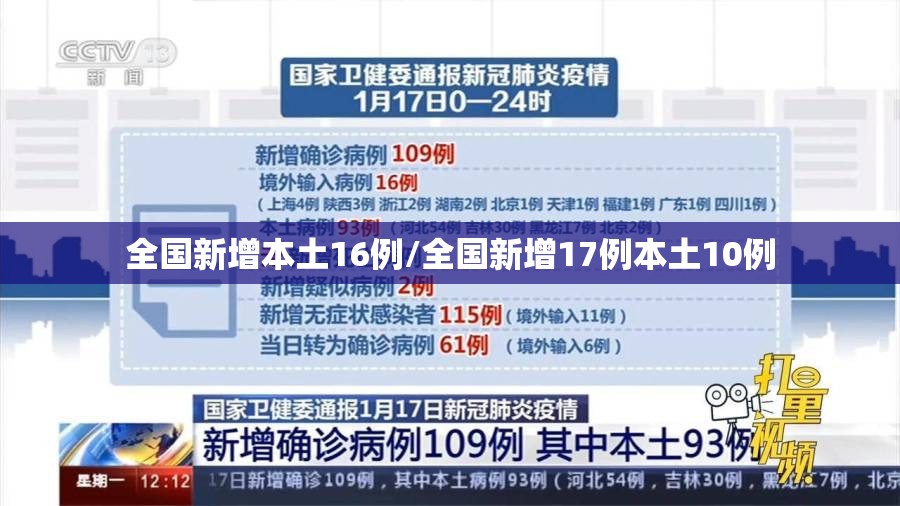 全国新增本土16例/全国新增17例本土10例 全国新增本土16例/全国新增17例本土10例