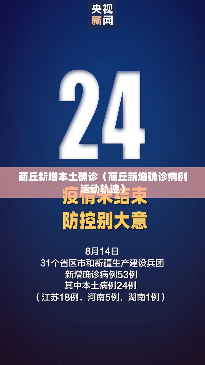 商丘新增本土确诊(商丘新增确诊病例活动轨迹) 商丘新增本土确诊(商丘新增确诊病例活动轨迹)