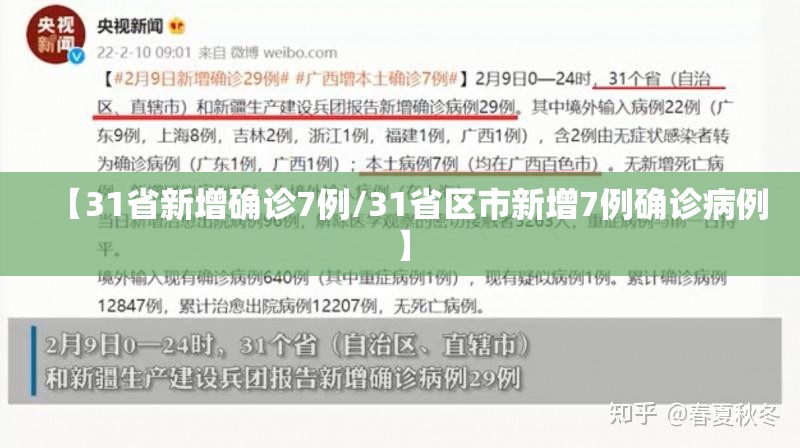 【31省新增确诊7例/31省区市新增7例确诊病例】 【31省新增确诊7例/31省区市新增7例确诊病例】