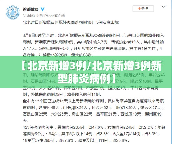 【北京新增3例/北京新增3例新型肺炎病例】 【北京新增3例/北京新增3例新型肺炎病例】