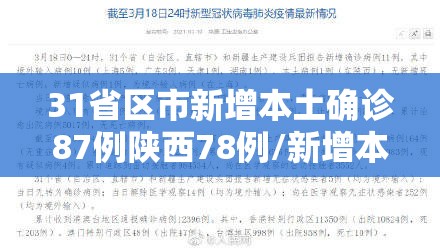 31省区市新增本土确诊87例陕西78例/新增本土病例陕西 31省区市新增本土确诊87例陕西78例/新增本土病例陕西