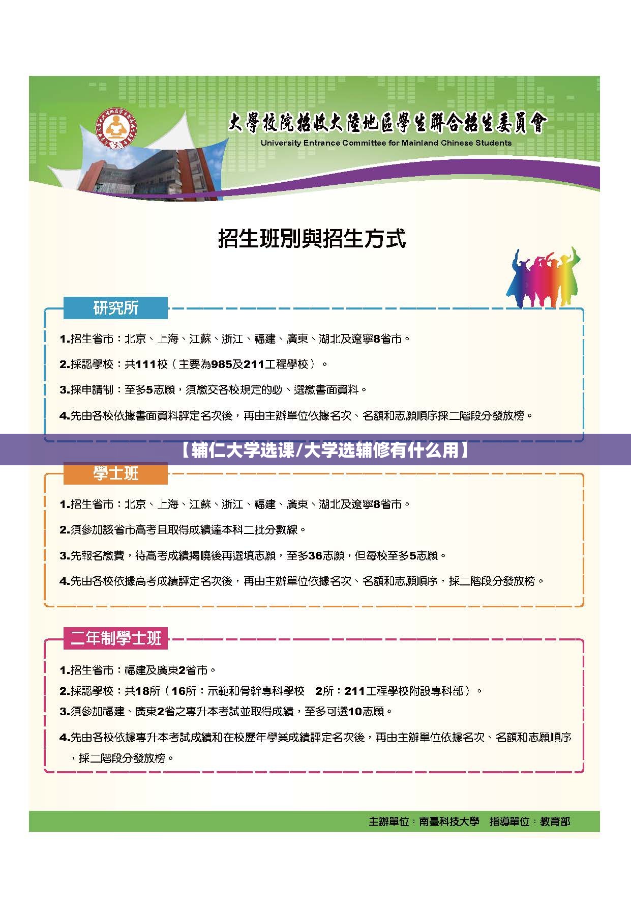 【辅仁大学选课/大学选辅修有什么用】