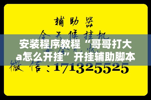 安装程序教程“哥哥打大a怎么开挂”开挂辅助脚本+详细开挂安装教程