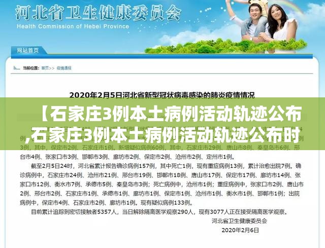 【石家庄3例本土病例活动轨迹公布,石家庄3例本土病例活动轨迹公布时间】 【石家庄3例本土病例活动轨迹公布,石家庄3例本土病例活动轨迹公布时间】