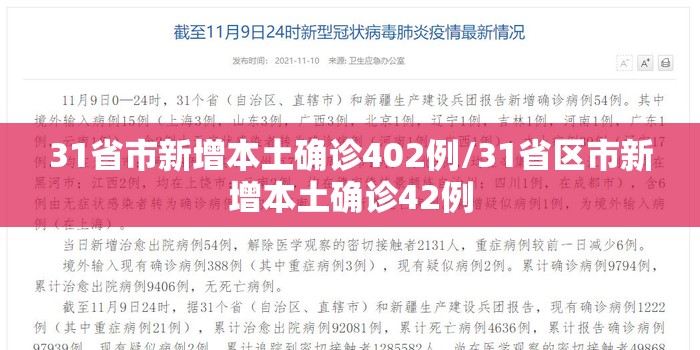 31省市新增本土确诊402例/31省区市新增本土确诊42例 31省市新增本土确诊402例/31省区市新增本土确诊42例