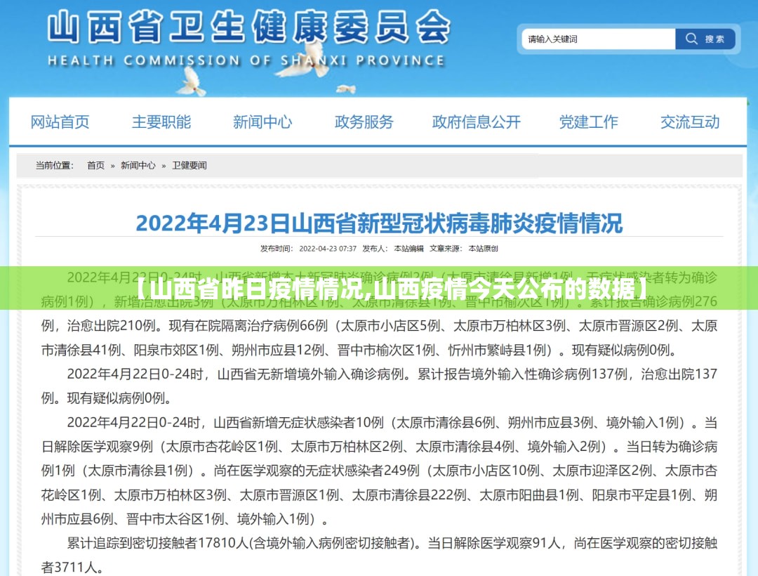 【山西省昨日疫情情况,山西疫情今天公布的数据】 【山西省昨日疫情情况,山西疫情今天公布的数据】
