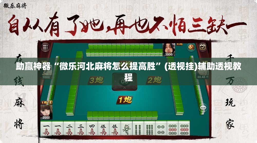助赢神器“微乐河北麻将怎么提高胜”(透视挂)辅助透视教程