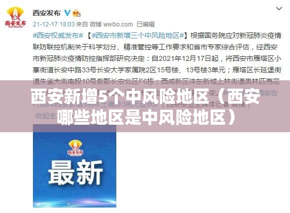西安新增5个中风险地区(西安哪些地区是中风险地区) 西安新增5个中风险地区(西安哪些地区是中风险地区)