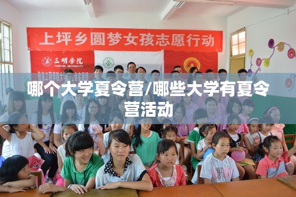 哪个大学夏令营/哪些大学有夏令营活动