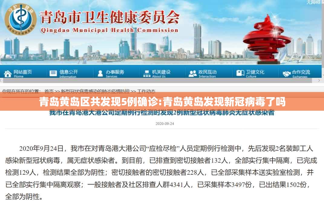 青岛黄岛区共发现5例确诊:青岛黄岛发现新冠病毒了吗