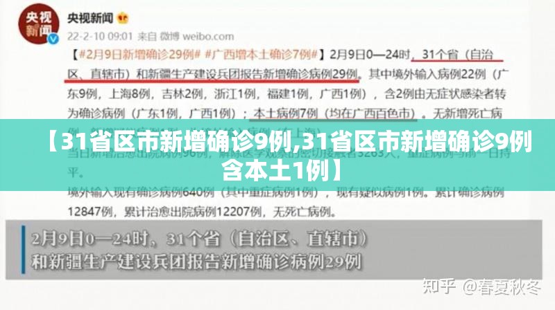 【31省区市新增确诊9例,31省区市新增确诊9例 含本土1例】 【31省区市新增确诊9例,31省区市新增确诊9例 含本土1例】