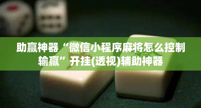 助赢神器“微信小程序麻将怎么控制输赢	”开挂(透视)辅助神器
