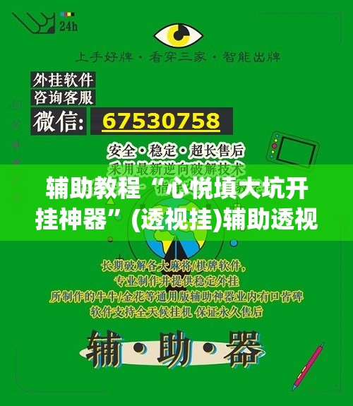 辅助教程“心悦填大坑开挂神器”(透视挂)辅助透视教程