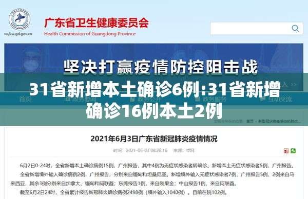 31省新增本土确诊6例:31省新增确诊16例本土2例 31省新增本土确诊6例:31省新增确诊16例本土2例