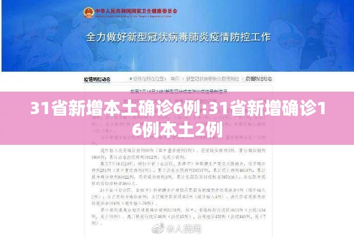 31省新增本土确诊6例:31省新增确诊16例本土2例 31省新增本土确诊6例:31省新增确诊16例本土2例