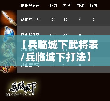 【兵临城下武将表/兵临城下打法】 【兵临城下武将表/兵临城下打法】