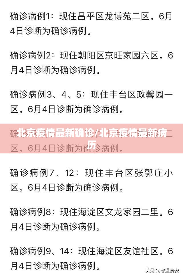 北京疫情最新确诊/北京疫情最新病历