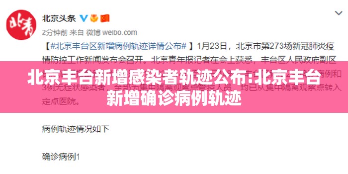 北京丰台新增感染者轨迹公布:北京丰台新增确诊病例轨迹 北京丰台新增感染者轨迹公布:北京丰台新增确诊病例轨迹