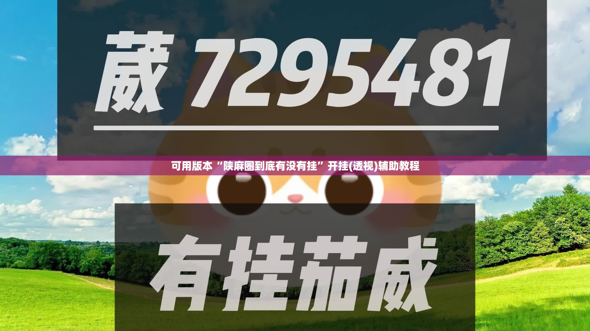 可用版本“陕麻圈到底有没有挂”开挂(透视)辅助教程