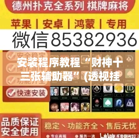 安装程序教程“财神十三张辅助器”(透视挂)辅助透视教程
