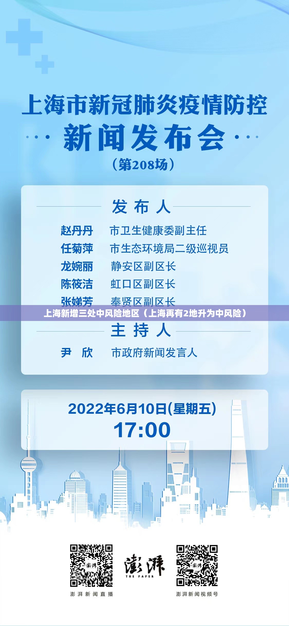 上海新增三处中风险地区(上海再有2地升为中风险) 上海新增三处中风险地区(上海再有2地升为中风险)