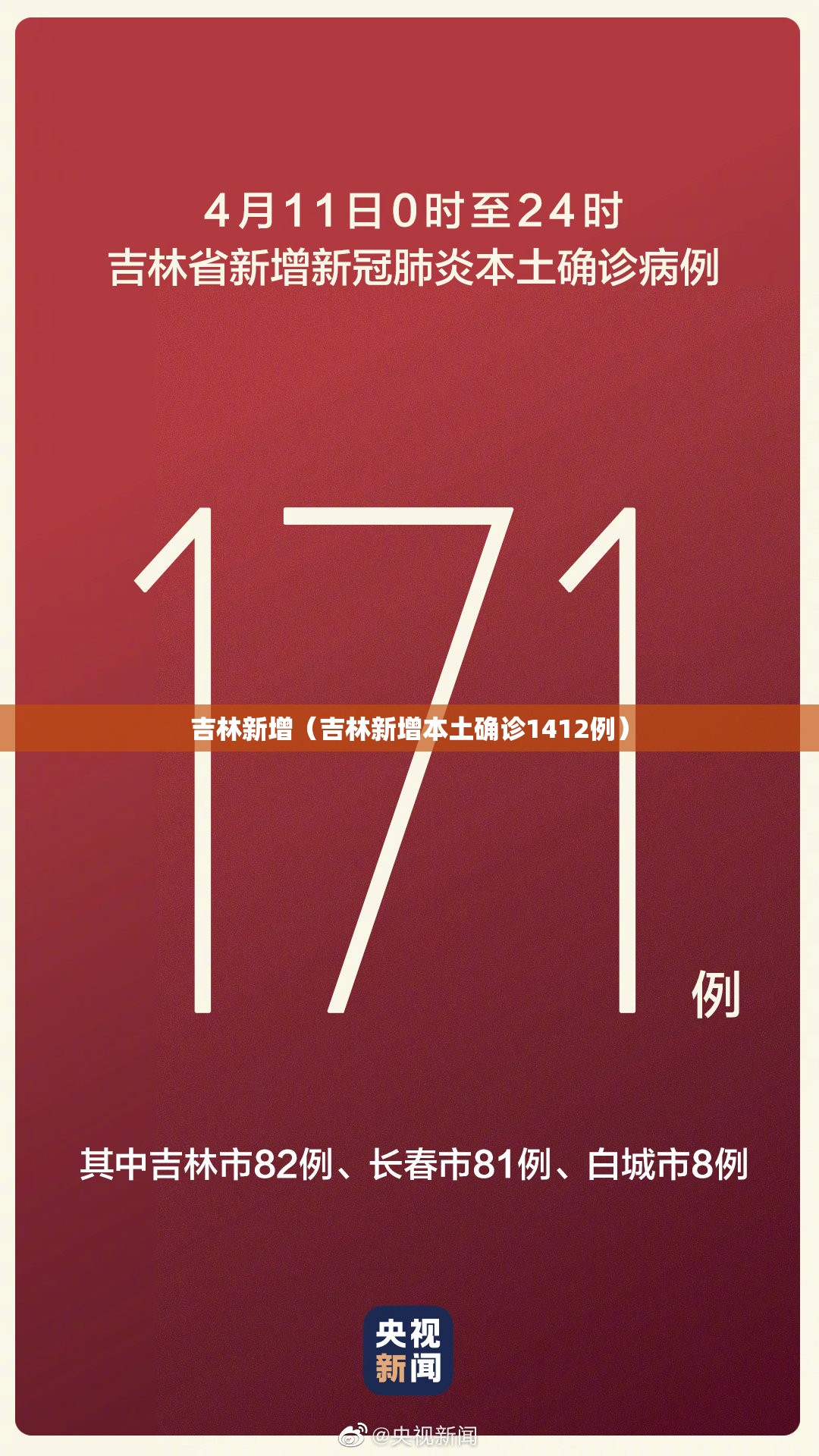 吉林新增（吉林新增本土确诊1412例）