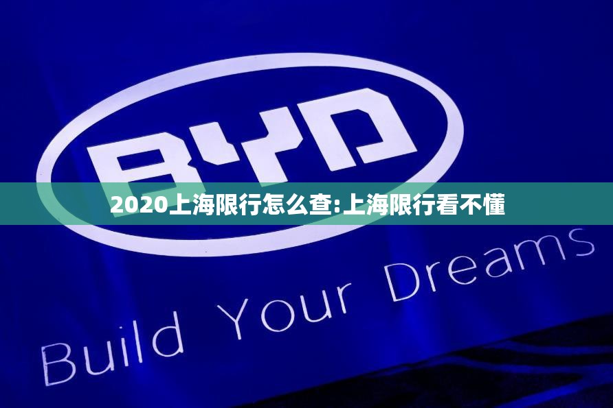 2020上海限行怎么查:上海限行看不懂