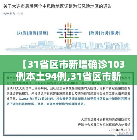 【31省区市新增确诊103例本土94例,31省区市新增确诊144例 本土126例】 【31省区市新增确诊103例本土94例,31省区市新增确诊144例 本土126例】