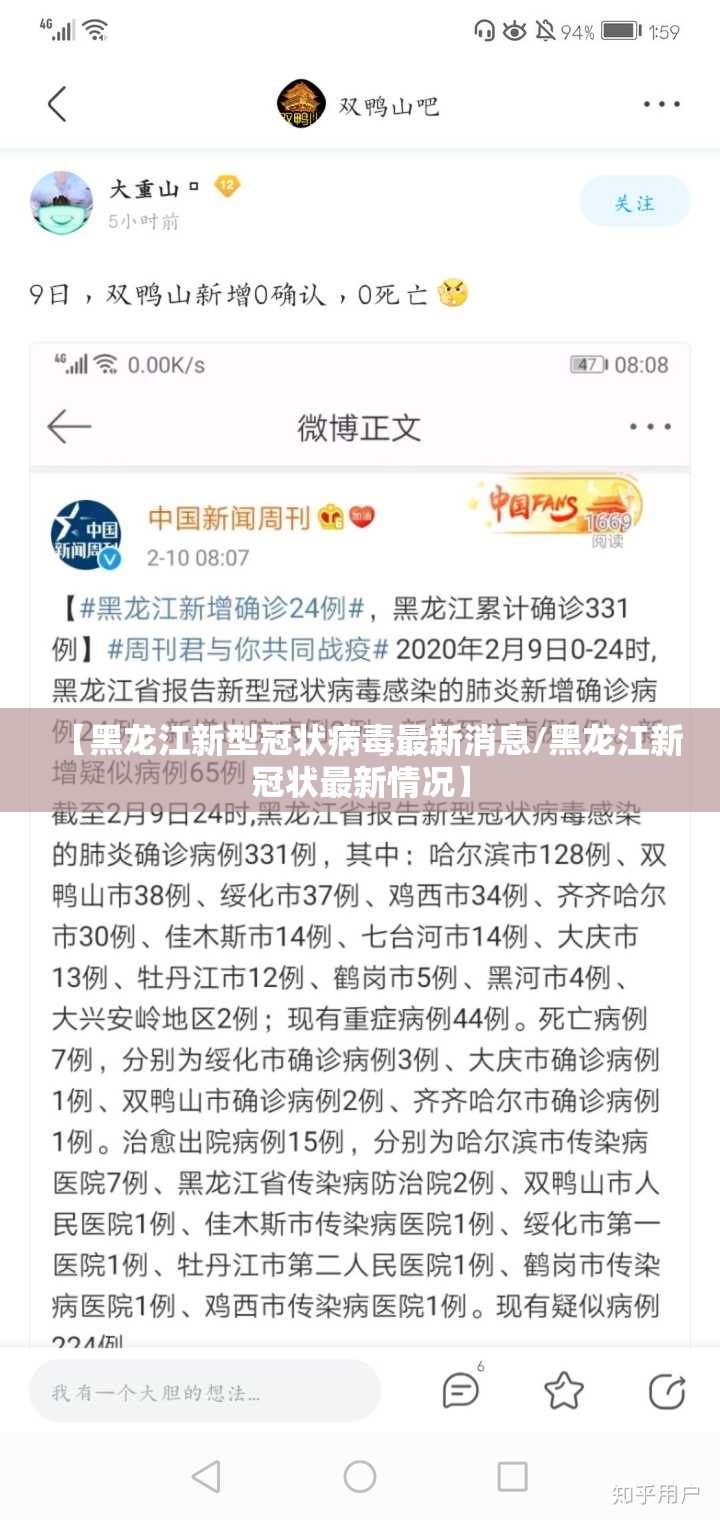 【黑龙江新型冠状病毒最新消息/黑龙江新冠状最新情况】
