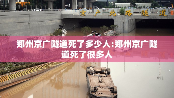 郑州京广隧道死了多少人:郑州京广隧道死了很多人