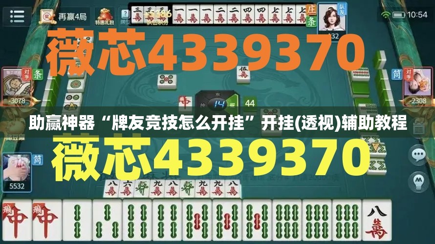 助赢神器“牌友竞技怎么开挂	”开挂(透视)辅助教程
