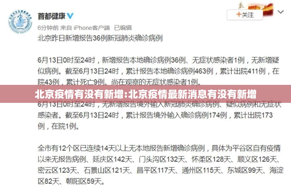 北京疫情有没有新增:北京疫情最新消息有没有新增 北京疫情有没有新增:北京疫情最新消息有没有新增