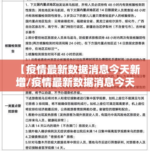 【疫情最新数据消息今天新增/疫情最新数据消息今天新增病例】 【疫情最新数据消息今天新增/疫情最新数据消息今天新增病例】