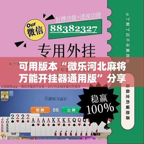 可用版本“微乐河北麻将万能开挂器通用版”分享装挂详细步骤