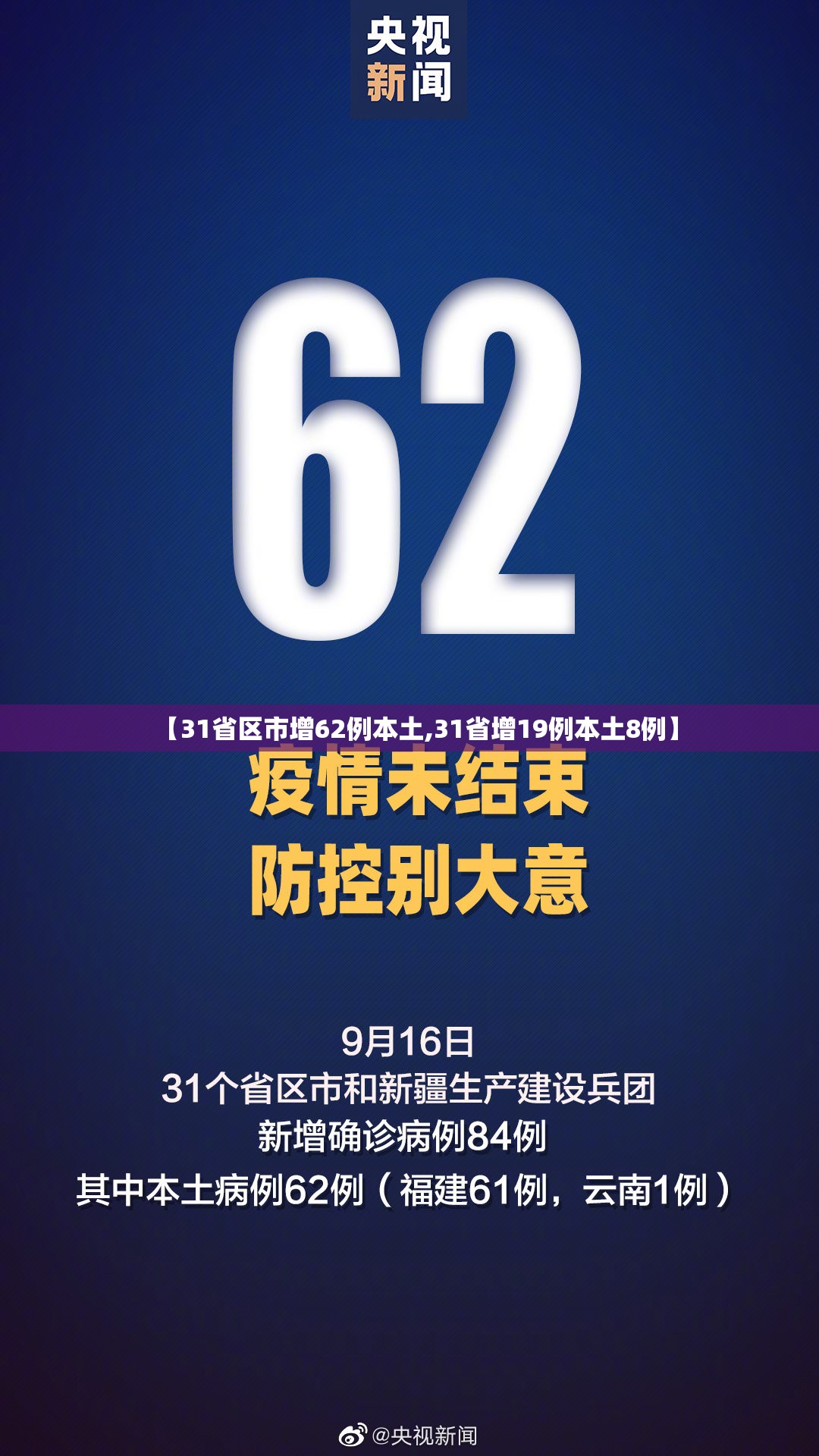 【31省区市增62例本土,31省增19例本土8例】