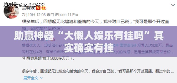 助赢神器“大懒人娱乐有挂吗	”其实确实有挂