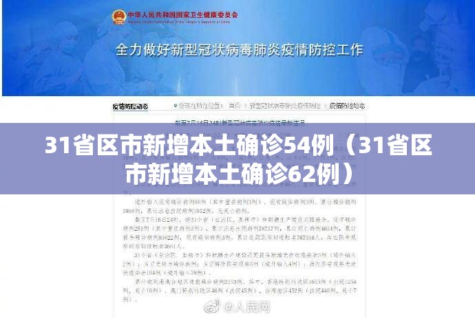 31省区市新增本土确诊54例(31省区市新增本土确诊62例) 31省区市新增本土确诊54例(31省区市新增本土确诊62例)