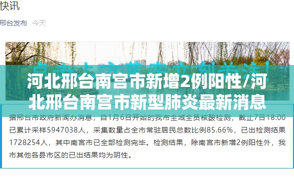 河北邢台南宫市新增2例阳性/河北邢台南宫市新型肺炎最新消息 河北邢台南宫市新增2例阳性/河北邢台南宫市新型肺炎最新消息