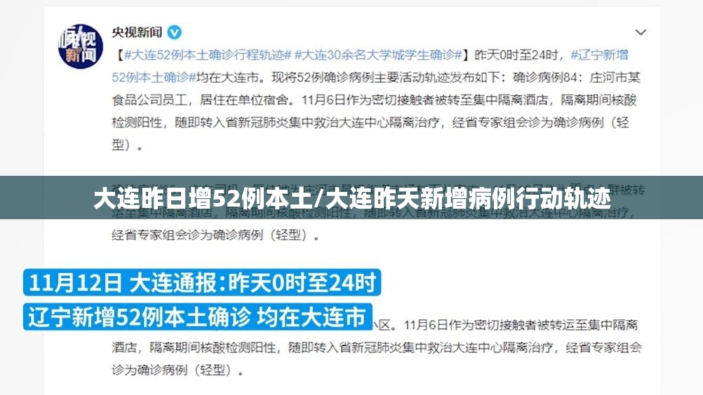 大连昨日增52例本土/大连昨天新增病例行动轨迹 大连昨日增52例本土/大连昨天新增病例行动轨迹