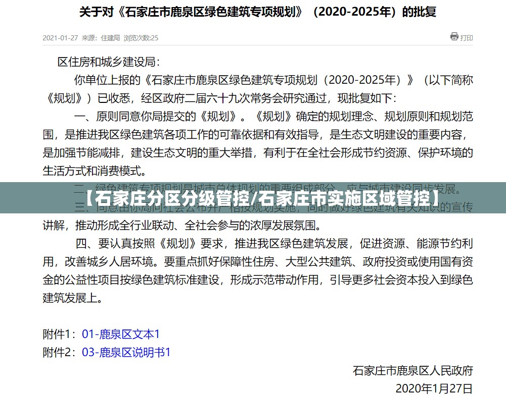 【石家庄分区分级管控/石家庄市实施区域管控】 【石家庄分区分级管控/石家庄市实施区域管控】
