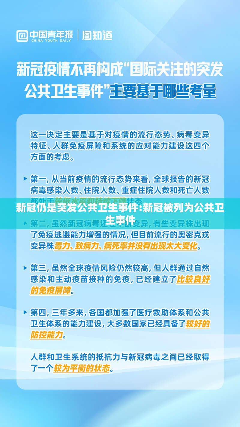 新冠仍是突发公共卫生事件:新冠被列为公共卫生事件 新冠仍是突发公共卫生事件:新冠被列为公共卫生事件