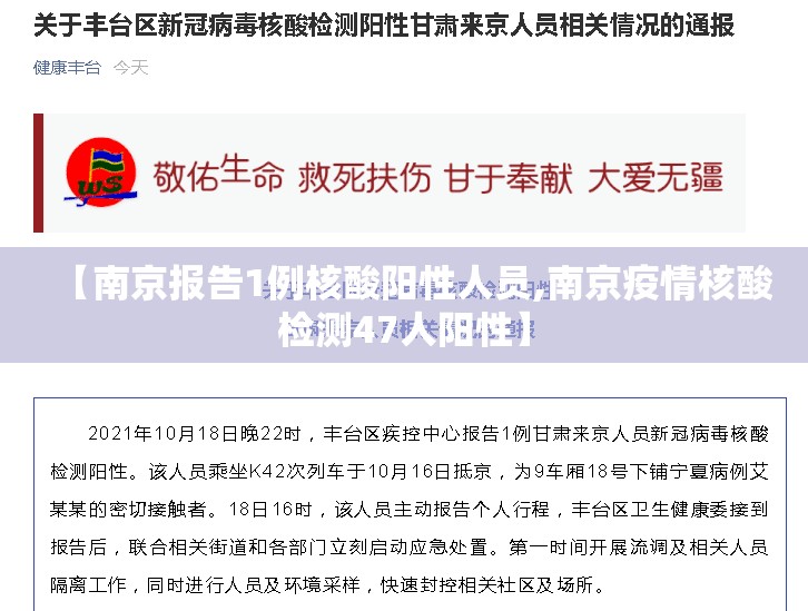 【南京报告1例核酸阳性人员,南京疫情核酸检测47人阳性】 【南京报告1例核酸阳性人员,南京疫情核酸检测47人阳性】