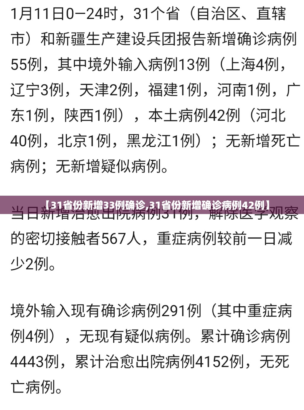 【31省份新增33例确诊,31省份新增确诊病例42例】 【31省份新增33例确诊,31省份新增确诊病例42例】